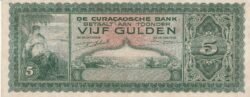 Curacao CRS-P-25, 5 Gulden, Nº 407541, 1943, Look Scand, XF