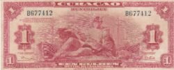 Curacao CRS-P-35b, 1 Gulden, Nº B677412, 1947, Look Scand, XF