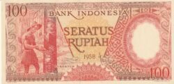 Indonesia IDN-P-59, 100 Rupah, 1958, aUNC