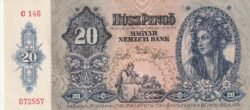 Hungría HGR-P-109, 20 Pengö,1940, Look Scand, XF