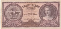 Hungría HGR-P-125, 1.000.000.000, pengo,1946, Look Scand, VF+