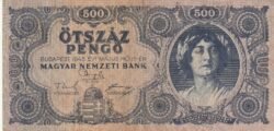 Hungría HGR-P-117, 500 pengo,1945, Look Scand, Very Fine