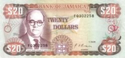 Jamaica JAM-P-72d, 20 $, 1991, UNC