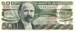 México MEX-P-79b, 500 Pesos, 1984, Serie DV, Madero, UNC
