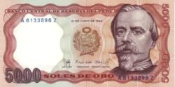 Peru PER-P-117c, 5.000 Soles, 1985, UNC