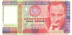 Peru PER-P-142, 50.000 Soles, 1988, UNC