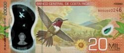 Costa Rica, CTR-P-W284, 20.000 Colones, Maria Isabel Carbajal, 14-Sept.-2018, Serie B011440392, Polímero, UNC