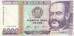 Perú PER-P-137, 5.000 Intis, 28-6-1988, aUNC