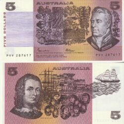 Australia ATL-P-44e(1), 5 $, ND-1974/91, Look Scand, XF