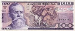 México MEX-P-74b, 100 Pesos, 3-Sept-1981, Serie TU, UNC