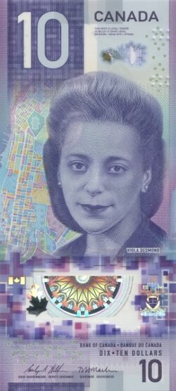 Canada CAN-P-W113(2), 10$, 2018(21), Polímero, Viola Desmond, UNC