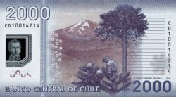 Chile CHL-P-162e(21), 2.000 Pesos, 2021, Manuel Rodríguez, Polímero, UNC