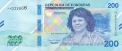 Honduras HON-P-W114, 200 Lempiras, Bertha Isabel Cáceres, 2023, UNC