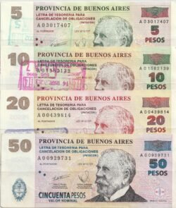 Argentina ARG-Letras de Tesorería, Set 5-10-20 y 50 Pesos (Patagón), XF