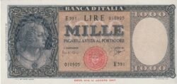 Italia ITA-P-11, 1.000 Lire, Nº.- E391-010905, 1961, Look Scand, XF++