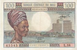 Malí MLI-P-11, 100 Fcos., Nº.038545345 ND-1972/3, Look Scand, Very Fine