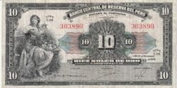Perú PER-P-67Aa, 10 Soles, 1946, Nº 303890, Look Scand, Very Fine