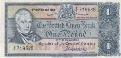 Escocia SCL-P-169a, 1 Pound, 1969, Look Scand, Nº 719585, Look Scand, XF-