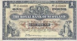 Escocia SCL-P-322b, 1 Pound, 1947,  Nº 059639, Look Scand, XF-
