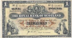 Escocia SCL-P-322c, 1 Pound, 1952,  Nº 0553853, Look Scand, XF-