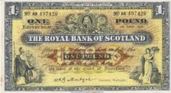 Escocia SCL-P-324b(58), 1 Pound, 1958,  Nº 497426, Look Scand, XF-