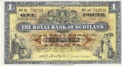 Escocia SCL-P-324b(59), 1 Pound, Abril-1959,  Nº 752710, Look Scand, aUNC