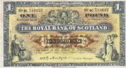 Escocia SCL-P-324b(61), 1 Pound, Febrero-1961,  Nº 510633, Look Scand, XF-