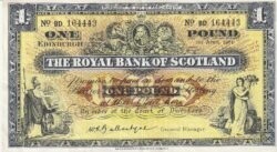 Escocia SCL-P-324b(4-61), 1 Pound, Abril-1961,  Nº 164443, Look Scand, XF-