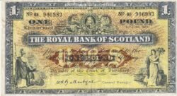 Escocia SCL-P-324b(6-61), 1 Pound, Junio-1961, Nº 906983, Look Scand, VF+