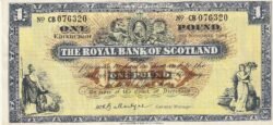 Escocia SCL-P-325a(11-64), 1 Pound, Noviembre-1964, Nº 76320, Look Scand, VF+
