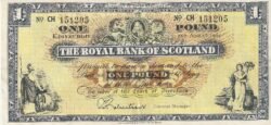 Escocia SCL-P-325b(65), 1 Pound, Agosto-1965, Nº 151205, Look Scand, VF+