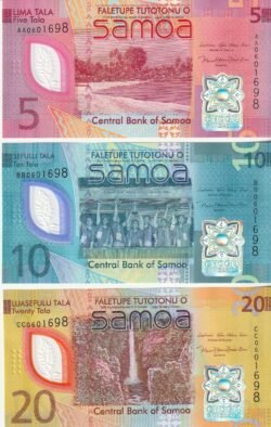 Samoa SAM-P-W52/W54, Folder Set misma numeración AA0601698, Reunión de Jefes de Gobierno de la Commonwealth" de 2024, Polímero, UNC