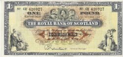 Escocia SCL-P-325b(10-66), 1 Pound, Octubre-1966, Nº 420927, Look Scand, XF