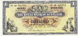 Escocia SCL-P-325b(1-67), 1 Pound, Enero-1967, Nº 621011, Look Scand, XF++