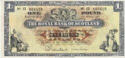Escocia SCL-P-325b(3-67), 1 Pound, Marzo-1967, Nº 603419, Look Scand, XF++