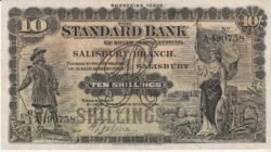 Rhodesia RHO-P-S146b, 10 Schillings, 4-Abril-1936, Look Scand, Very Fine++