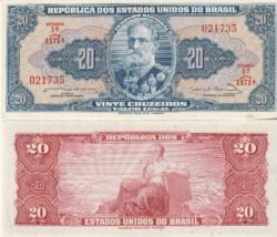 Brasil BRA-P-168b, 20 Cruceiros, ND-1963, Look Scand, aUNC