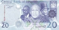 Lesotho LST-P-22a, 20 Maloti, 2010, UNC