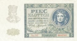 Polonia POL-P-101, 5 Zl., 1941, UNC
