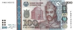 Tajikistán TJK-P-W28(25), 100 Somoni, 2025, UNC