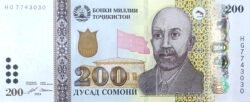Tajikistán TJK-P-21(24), 200 Somoni, 2024, UNC