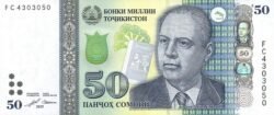 Tajikistán TJK-P-26(25), 50 Somoni, 2025, UNC