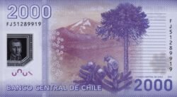 Chile CHL-P-162e, 2.000 Pesos, 2015, Manuel Rodríguez, Polímero, UNC