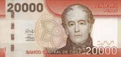 Chile CHL-P-165(25), 20.000 Pesos, 2025, Andrés Bello, UNC