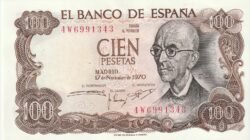 España ESP-P-152(4W), 100 Ptas., Manuel de Falla, Serie 4W, 17-11-1970, UNC