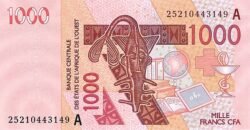 West Africa States(Costa de Ivore) CDI-P-115Ay(25), 1000 Fcos., 2025, UNC