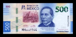 México MEX-P-W141(2025-5), 500 Pesos, sig: Galia Borja Gómez & Isabel Morales Pasantes, 27-Junio-2024, UNC