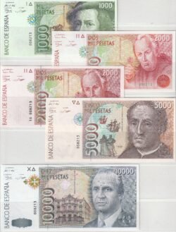 España ESP-P-162/166, Nº 008213, Numeración sin serie muy BAJA, 1992, UNC