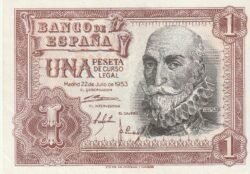 España ESP-P-144(1F), 1 Ptas., 22-Julio-1953, Marqués de Santa Cruz, Serie 1F, UNC