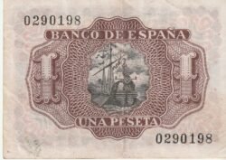 España ESP-P-144, 1 Ptas., 22-Julio-1953, Marqués de Santa Cruz, Sin Serie Nº 0290198, Look Scand, Very Fine